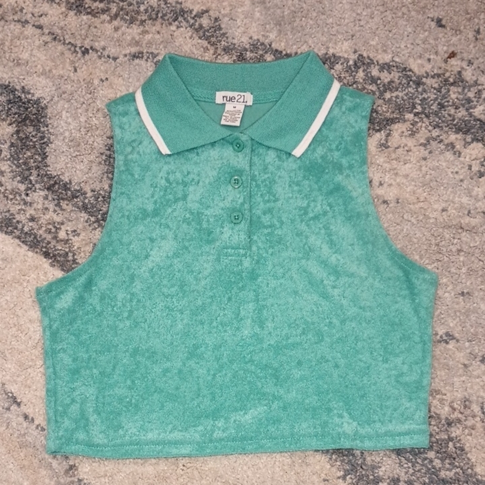 Rue21 Green Polo Top with Classic Design